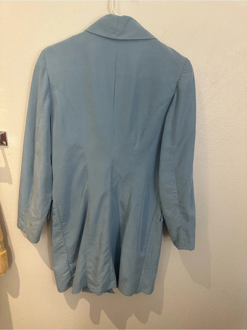 Vintage Light Blue Sleeveless Dress with Matching Blazer Jacket Suit Set Co-ord